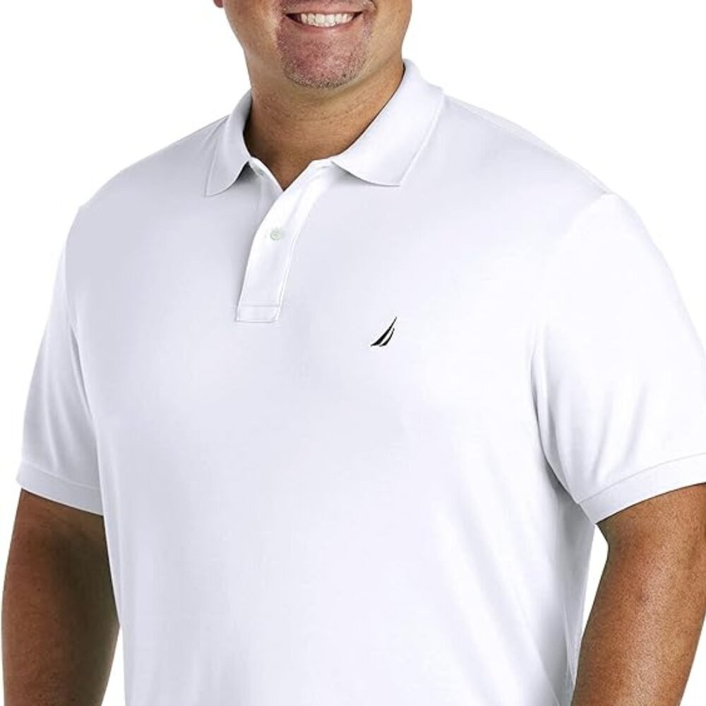 Nautica Men's Classic Fit Short Sleeve Solid Soft Cotton Polo M